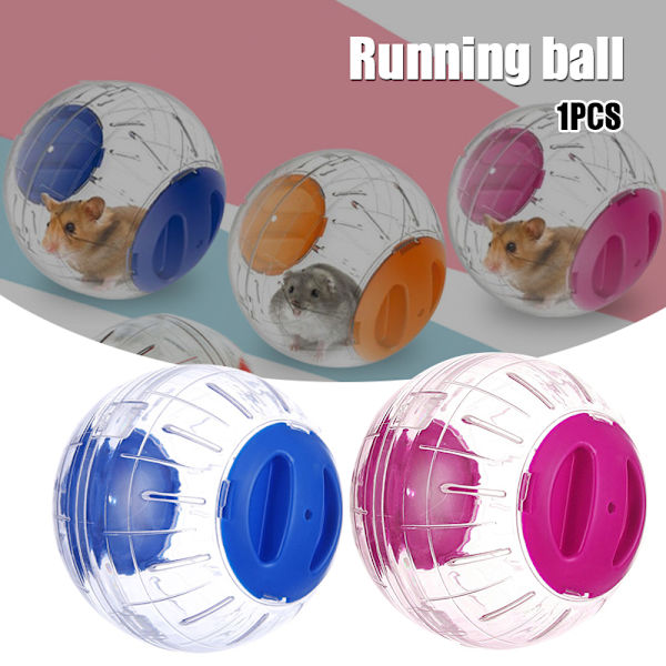 12 cm tyst hamster träningshjul mini löpboll Akryl för hamster Guinea små husdjursmaterial Blue