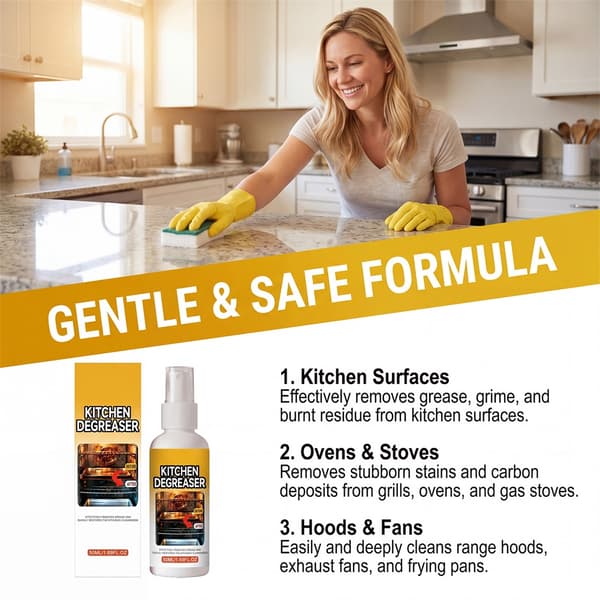 Grease Killer Spray Professionel Kvalitet Kulstoffjernelse Køkken Affedtningsspray 3pcs