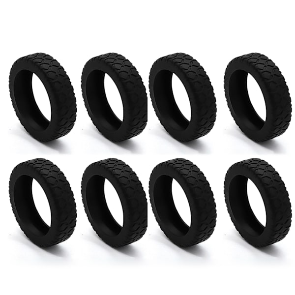 Resväskor Hjulskydd Silikon Tysta Skyddsskydd Bullerreducerande Anti-Scratch Resväskor Hjulskydd Black 8pcs