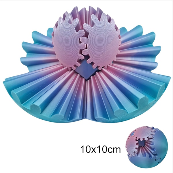3D-tryckt boll roterande fidgets spinners boll rolig 3D-tryckt stressavlastande leksak för barn vuxna D 10x10cm