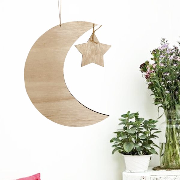 Ramadan Träbricka Eid Tallrikar Ramadandekorationer Serveringsservis
