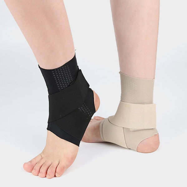 Pressure Ankel Support Brace Hudvänliga, bekväma strumpor för fitness Black L