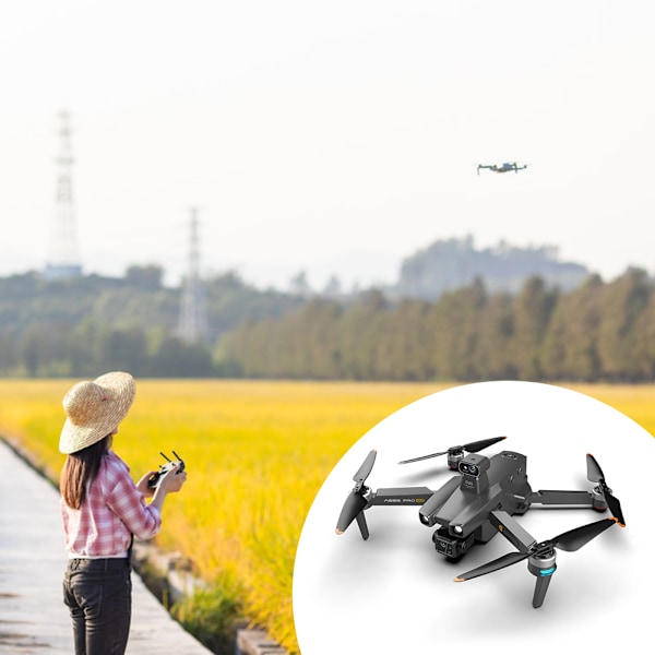 Mini Borstlös Positionering Flygande Drönare Extra Lång Uthållighet Quadcopters Leksaker Nyhet Födelsedagar Present Grey 8K 1B