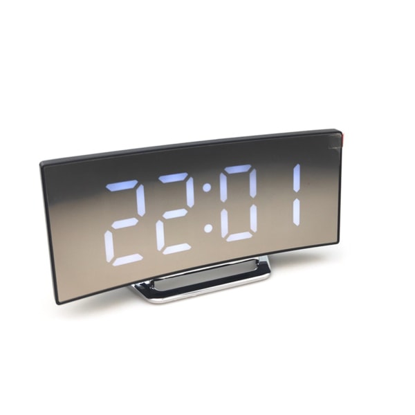 Digital klocka Stor Display Multifunktionell LED Elektriska Väckarklockor Spegelyta För Hem Sovrum Green