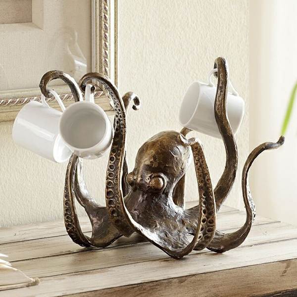 Harts bläckfisk Möbler Ornament Charmig dekorativ modell Födelsedag julklapp Black