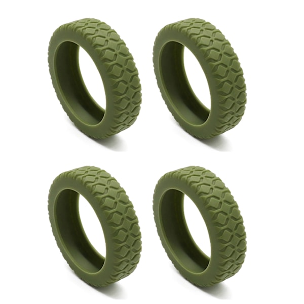 Resväskor Hjulskydd Silikon Tysta Skyddsöverdrag Bullerreducerande Anti-Scratch Resväskor Hjulskydd Military Green 4pcs