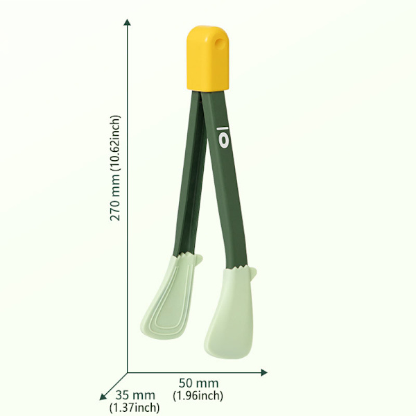 Silikon Anti-skållning matklämma Multifunktionell högtemperaturbeständig grillbiffklämma Praktiskt köksredskap Green