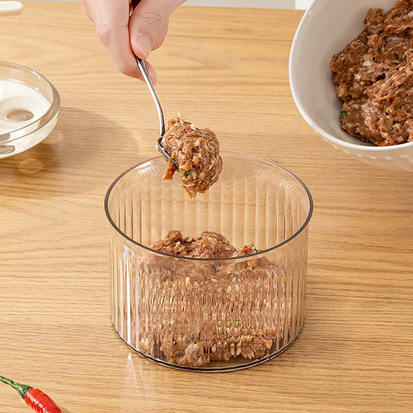 Handköttbullepressare för hemmabruk Återanvändbar köttbulle Enkel att göra form för hemköket Orange 2pcs