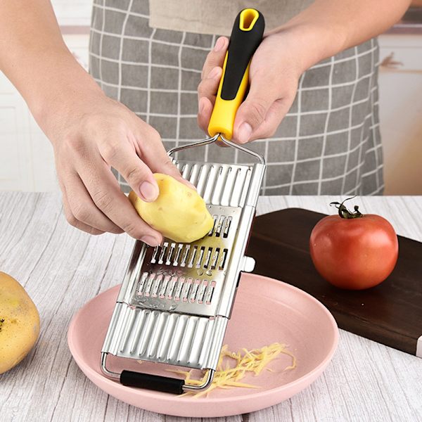 Multipurpose grönsaksrivjärn i rostfritt stål Manuell frukt Morot Potatisskivare Praktiska köksprylar
