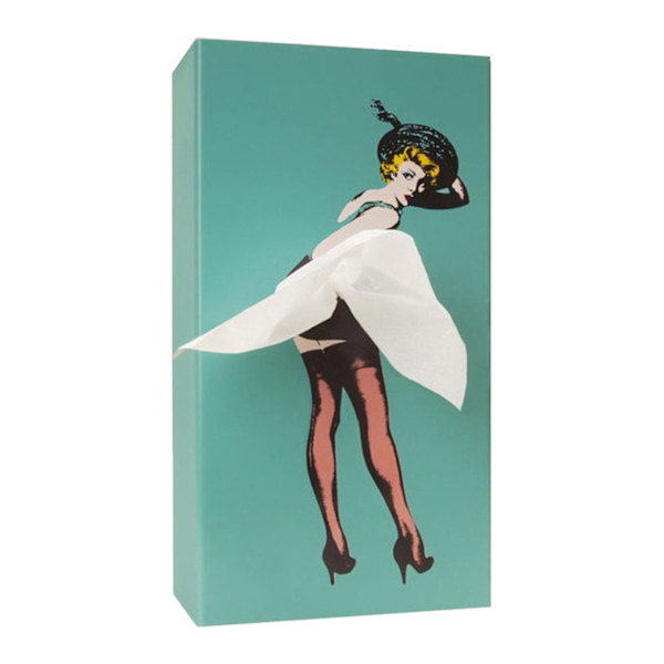 Flying Skirt Tissue Box Cover Härlig dekorativ bordsskiva Tissue Box för hemmet sovrum Blue