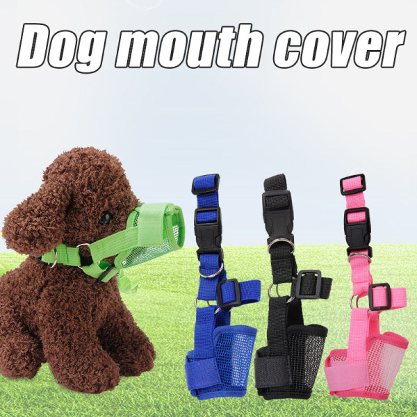 Uppgraderat hundmunkorg i polyester med ventilerande mesh Justerbar rem Bekväm att bära Slitstark för hundar Black 2XL