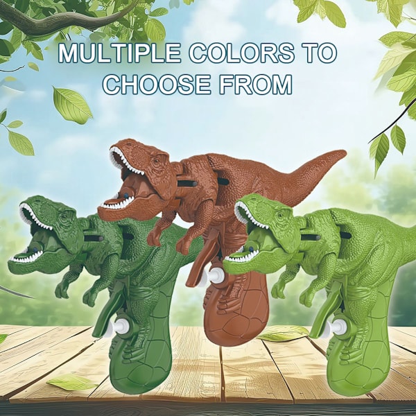 Simulering Dinosauriepressande vattenpistolleksaker Robust bärbar vattenkampleksak för sommarpoolen Light green