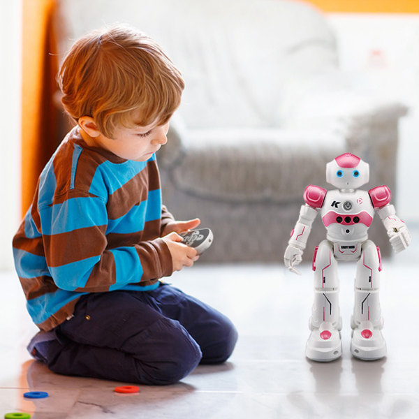 Liten dans Sjung Robotgester Sensing Multipurpose Robotleksak för vardagsrum Pink