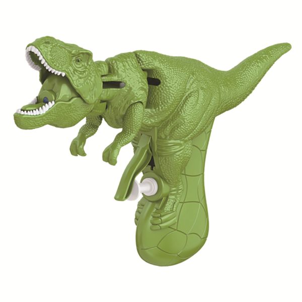 Simulering Dinosauriepressande vattenpistolleksaker Robust bärbar vattenkampleksak för sommarpoolen Light green
