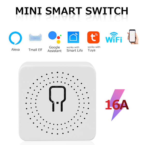 Smart WiFi-fjärrkontroll Strömbrytare Universal Smarts-kontrollknapp för elektrisk utrustning 16A