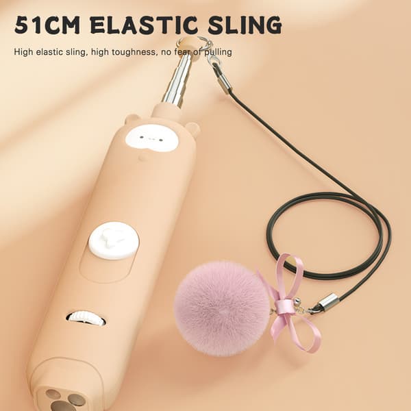 Teleskopisk Cat Pointer Toy USB Uppladdningsbar Infraröd Laser Light Funny Cat Stick Laser Pointer Pink