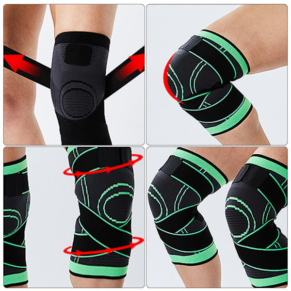 Fitness Löpning Cykling Elastiska knäskydd, halkfria stödbyxor Sport Kompression Knäskyddsfodral för basket Sport Pink XL