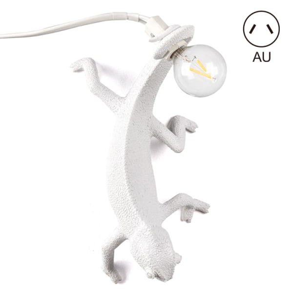 Chameleon Lamp Sovrum Resin Chameleon Skrivbordslampa Sänglampa Ljus Vägglampa AU Plug