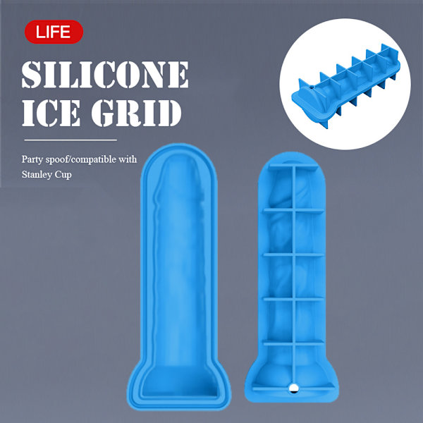 Vuxen prank iskuber form med cover Multipurpose Ice Making mall DIY Ice dricka verktyg Red Large