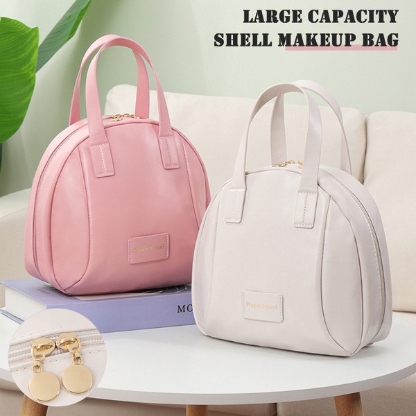 Snygg skalformad kosmetisk väska Multifunktionell kosmetisk förvaringsväska för affärsresor Pink