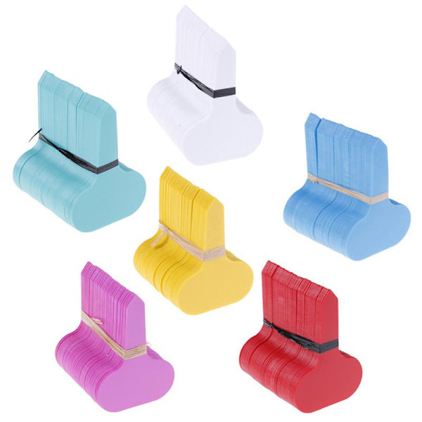 100st Trädgårdsetiketter Växtklassificering Sorteringsskylt Tagg Biljett Plast Skrivskylt Board Plug In Card Colorful K9 Light Gray