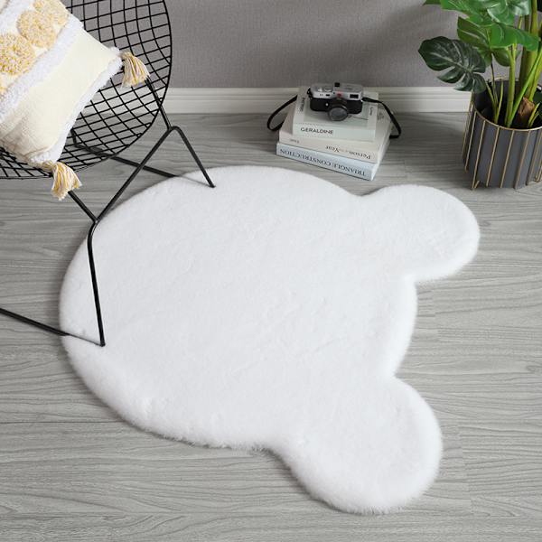 Soft Area Matta Fluffig Söt Matta Special Shaggy Matta För Sovrum Vardagsrum Heminredning Milky 45cm