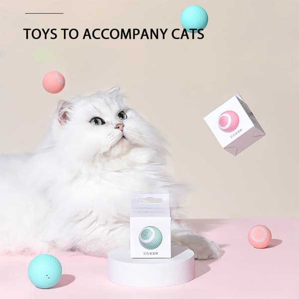 Cat Smart Ball Toy Electric Catnip Sounding Cat Interactive Rolling Playing Ball Green