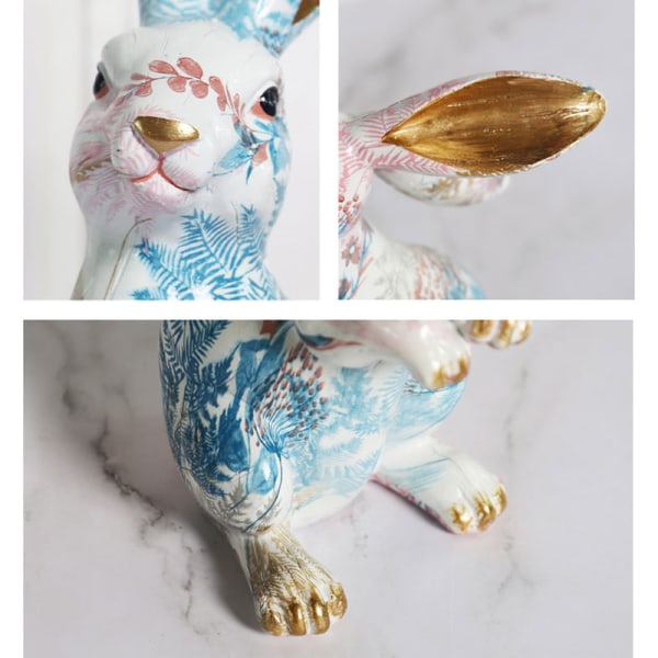 Harts Kaninfigurer Nordisk Djurprydnad Med Printed Inredning Hem Vardagsrum Inredning C