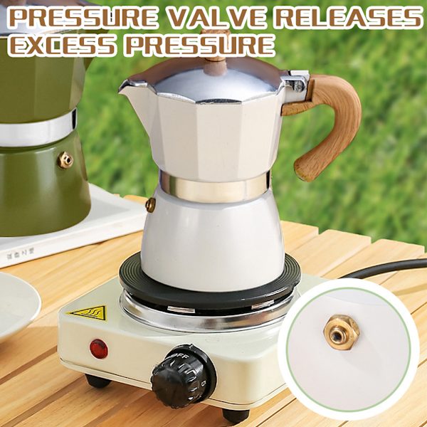 V-formad pip Moka Pot Högtrycksextrahering Kaffepott För Kök Green