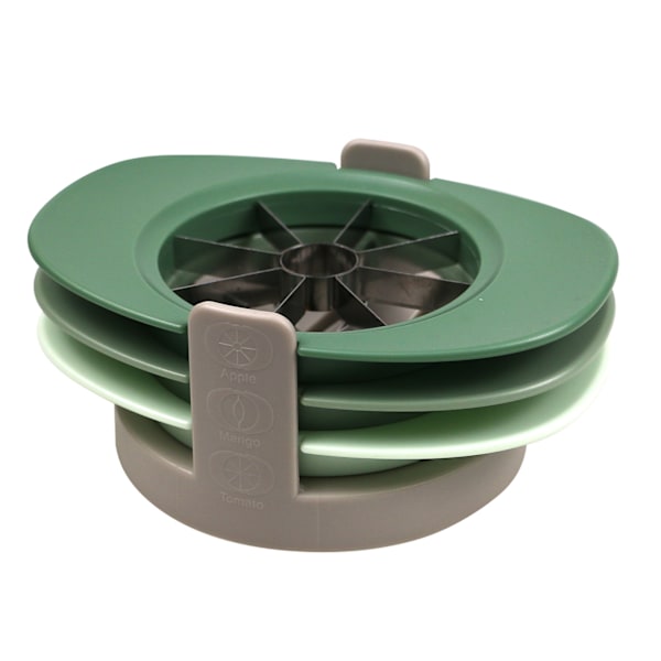 Frukt och grönsaksskärare Bärbar 3 i 1 Precisions-Frukt Skärare Multifunktion Rostfritt Stål Frukt Skärare Gradient Green
