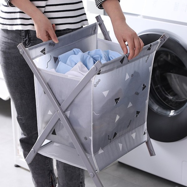Hopfällbar bärbar tvättförvaringskorg Stor fristående klädkammare förvaring för hemmet Gray
