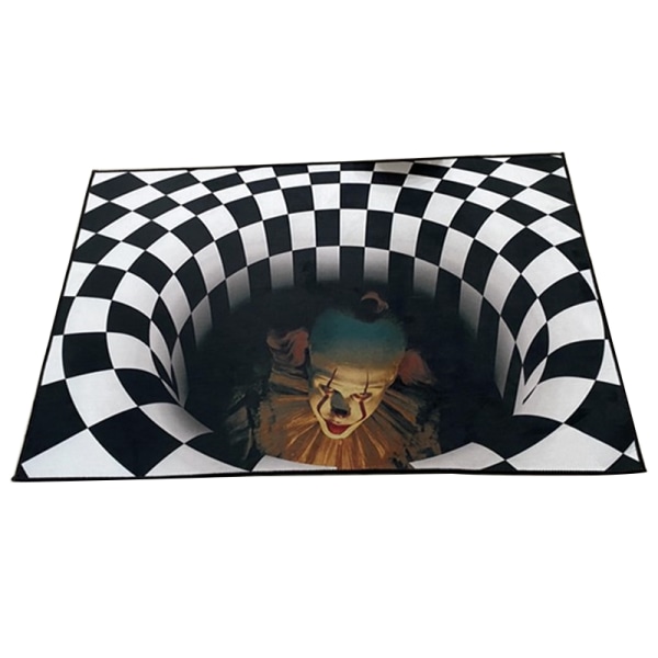 IT 3D Hål Dörrmatta Caretive Vortex Illusion Dörrmatta Stereo Vision IT Illusion Matta Vardagsrum Sovrum Konstmatta 120*160cm