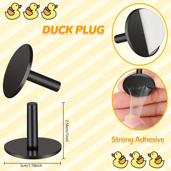 Fordon Plast Ducks Plug Holdare Ultra Stabil Mobiltelefon Support För Fordon Black 20Pcs