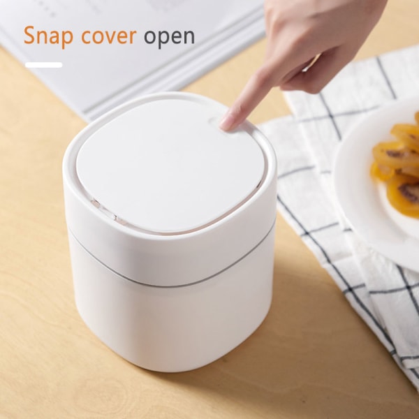 Söt mini papperskorg Simplicity Desktops Mini soptunna Hushållsrengöringsverktyg för hemmakontor White Routine
