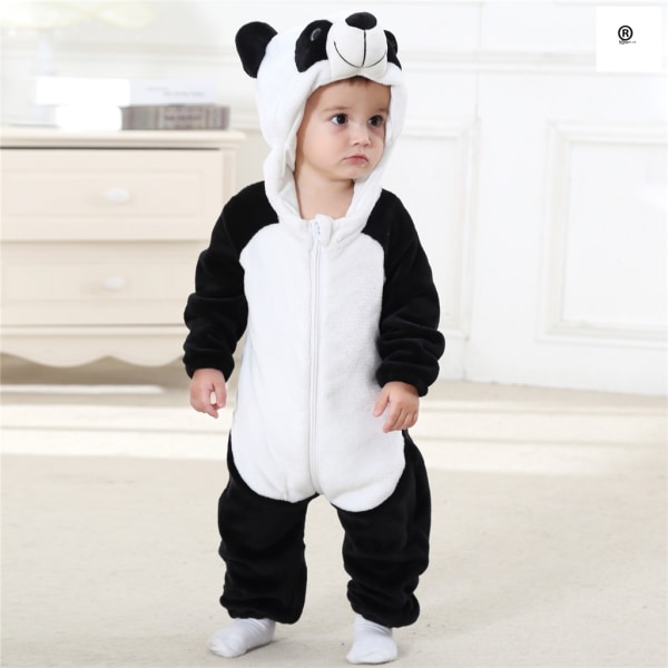 Toddler Unisex Set Hooded Jumpsuit Fox And Animal Print New Panda Jumpsuit 100 18-24 Months