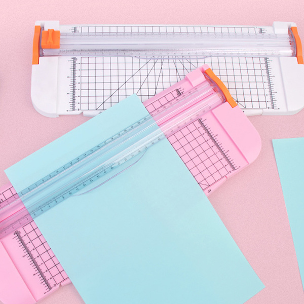 A4 pappersskärare med glidande typ med klar skala hög noggrant papperstrimmer för scrapbooking Green