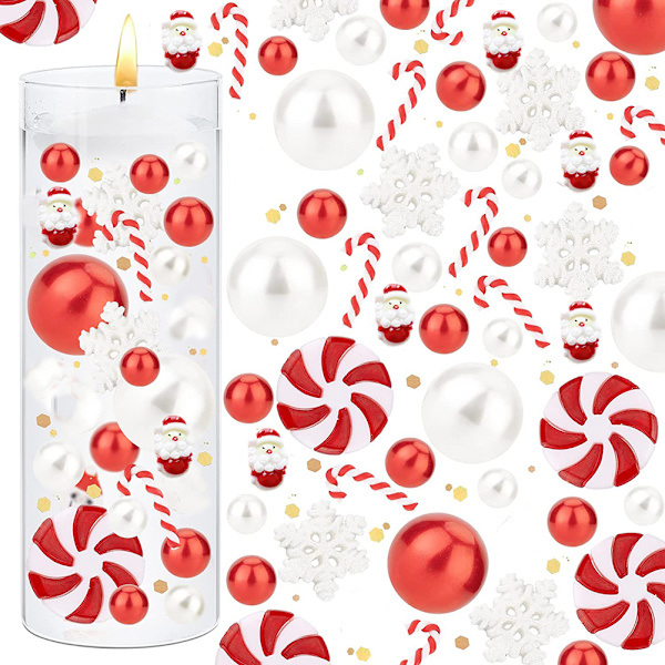 Jul Vas Filler Pärla För Vas Pärlor Vattengeler Pärlor Jul Flytande ljus DIY Julljus Hantverk Package Four