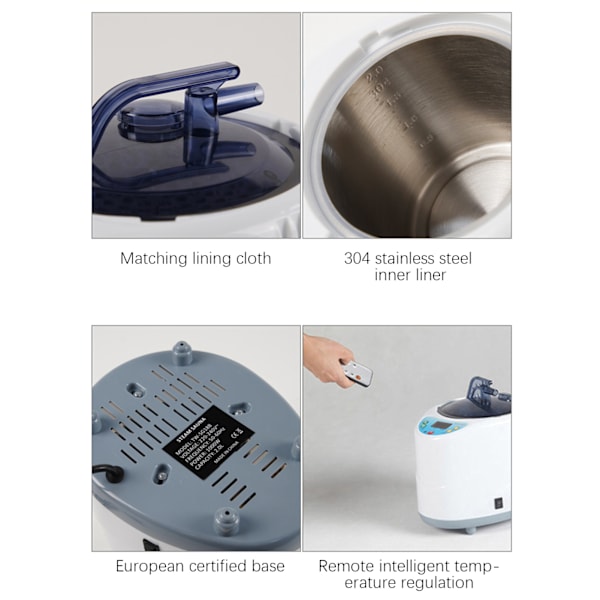 Bärbar ångbastu-spa-tält Full Body Personal-Home SPA-tält Set med 2L ångkruka för viktminskningsterapi 2L 72*84 * 100cm EU
