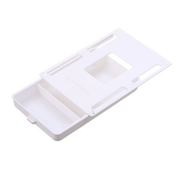 Under Skrivbordet Förvaringslåda Självhäftande Organizer Box För Office School Home White Large