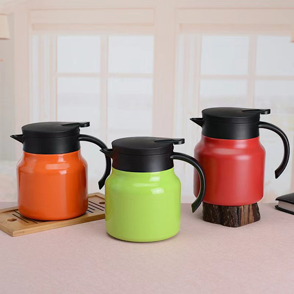 800/1000 ml thermal vakuumkolv hushållsvärmehåller tekanna för hemkökskontor Smart Warm Black 1000ml