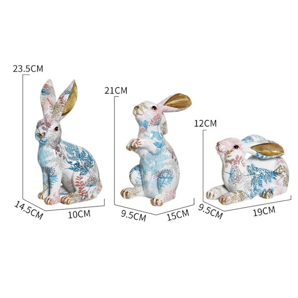 Harts Kaninfigurer Nordisk Djurprydnad Med Printed Inredning Hem Vardagsrum Inredning B