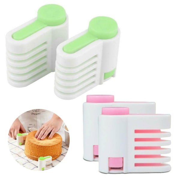 4ST Tårtutjämnare Slicer 5 olika tjocklekar Bröd Rostat bröd Skärfixator Praktiska köksprylar 4PCS
