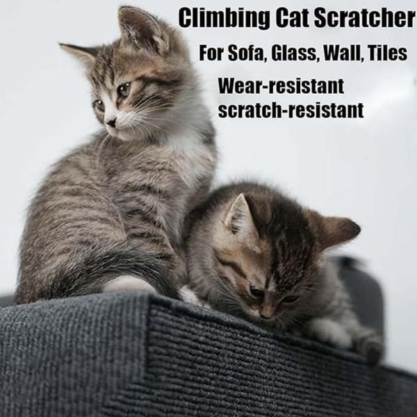 Hushållsskärbar självhäftande kattskrapsmatta Reptålig soffa Skyddsdyna Kattungar tillbehör Light Gray Small