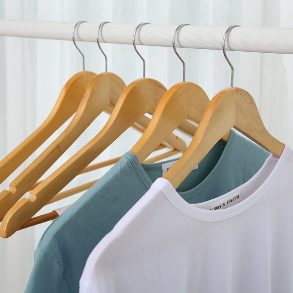 Gränsöverskridande, förstklassig hängare i massivt trä, halkfri sömlös hemklädhängare Hotel Hotel Cool klädhängare Bröllopshem Klädhängare First Class Hanger 5pcs