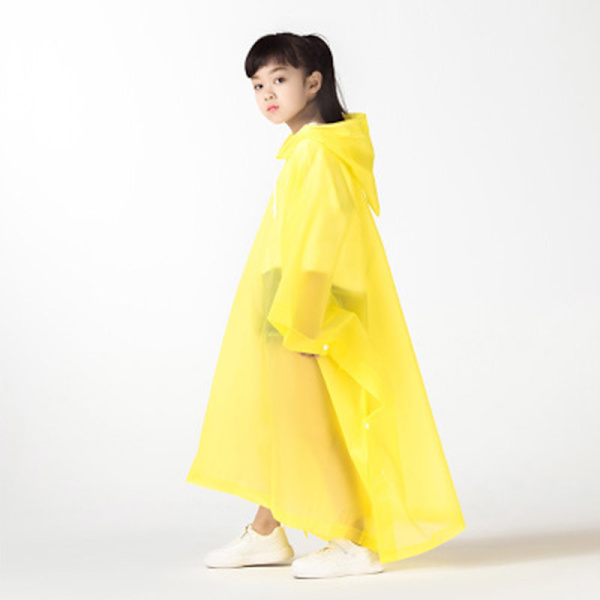 1st Modetröja EVA Vattentät Regnjacka för barn Utomhus Vandring Resor Regnkläder Barn Cover Yellow