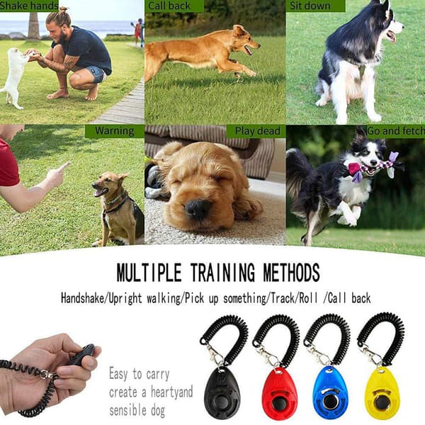 Dog Clicker Toys Pet Training Clickers Lydnad Dog Training Trainer Slitstark Light Blue