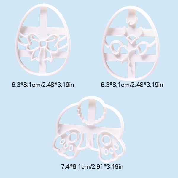 Cookie Cutter Stämpel påskägg/kaninprägling Impress pressande stencil bakverktyg för kex gör-det-själv hantverk Bunny Butt