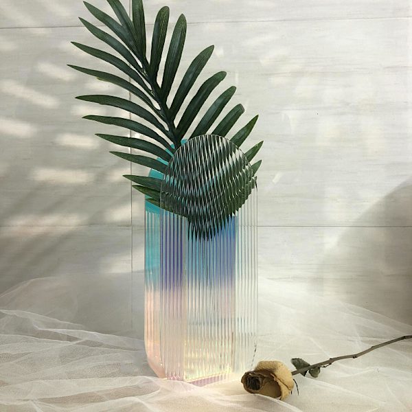 Blomvas färgglad modern samtida design blommig behållare dekoration för hemmakontoret Multicolour