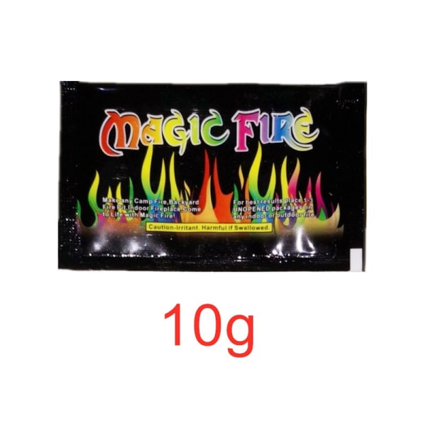 10/15/25 g mystisk eld lägereld Öppen spis färgämne Färgglada Flames Puder Bonfire Party Supplies