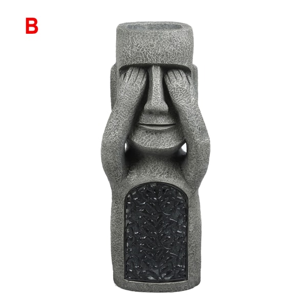 Se Hör Speak No Evil Trädgård Påskön Statyer Creative Garden Resin Skulptur Utomhusdekoration B